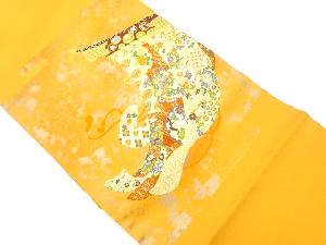 リサイクル　几帳に古典柄模様織出し名古屋帯